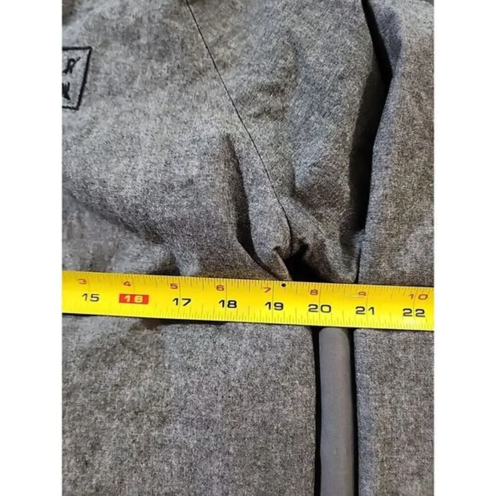 Krew Black Denim Snap‎ Up Hoodie Long Sleeve Jacket Mens Size Medium